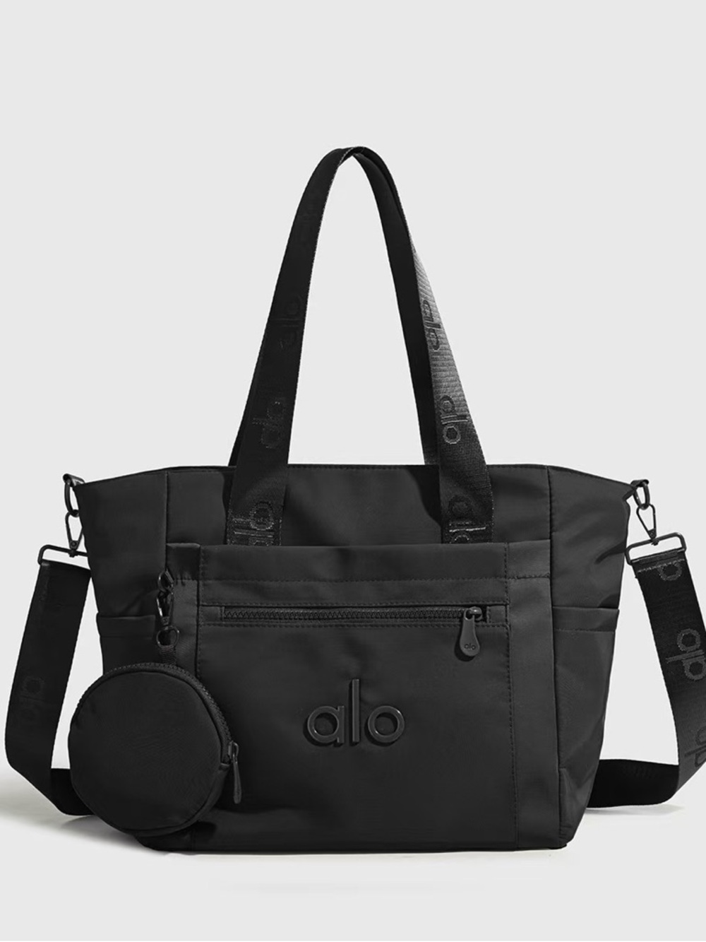 ALO Yoga Black Men's Duffel Tote with Detachable Strap